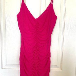 Express Pink Ruched Mini Dress XS